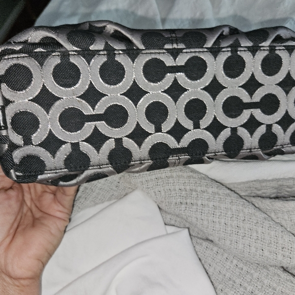 Black and Silver Authentic Coach handbag - Picture 3 of 7